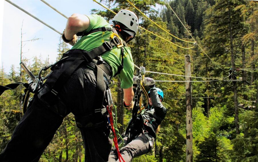 Ketchikan: Rainforest Canopy & Zipline Adventure - The hanging bridge and longest zip