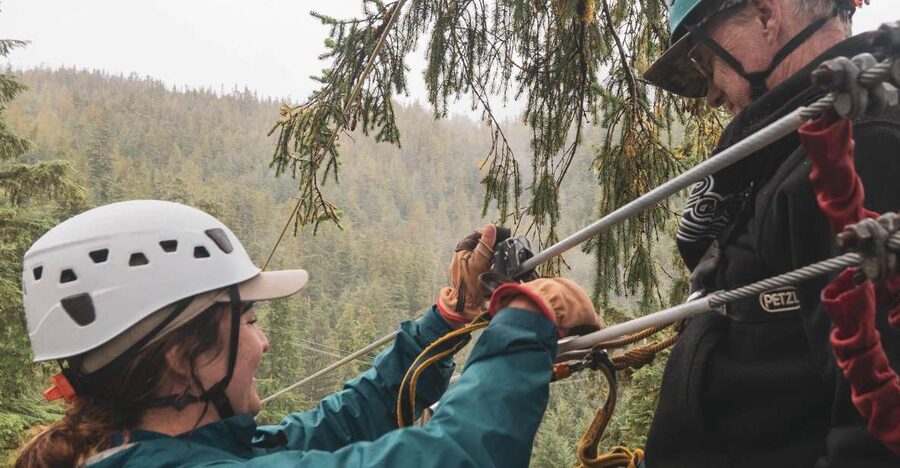 Ketchikan: Rainforest Canopy & Zipline Adventure - Riding uphill in a Unimog