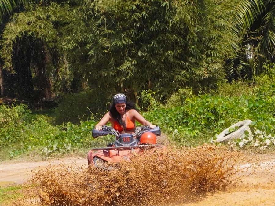 KhaoLak:ATV, ZipLine, & Rafting Adventure Monkey Cave Temple - Lunch beside the river