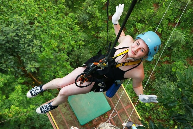 Kingkong Smile Zipline - Longest Highest Zipline in Chiang Mai - The platform sections: bridges, nets, and spiral stairs