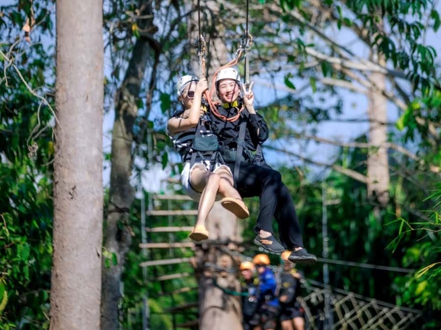 Koh Samui: Samui Zipline adventure and hotel pick up service - What the two-hour Samui zipline visit feels like