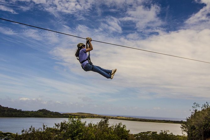 Koloa Zipline in Kauai - Flyin’ Kauai’an positions for a little extra nerve