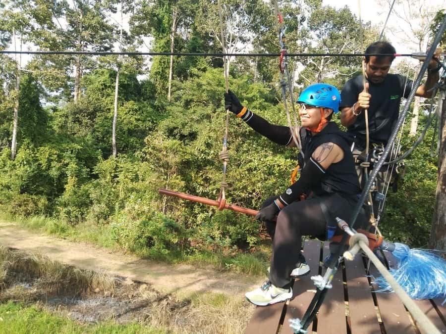 Krabi Zipline adventure - Forest games add variety between the rides