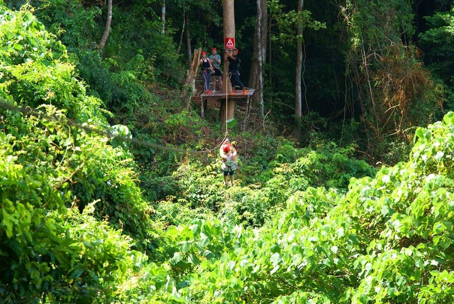 Krabi: Zipline, ATV & Top Rope Climbing Experience - Tree ladders and abseiling in Zone B