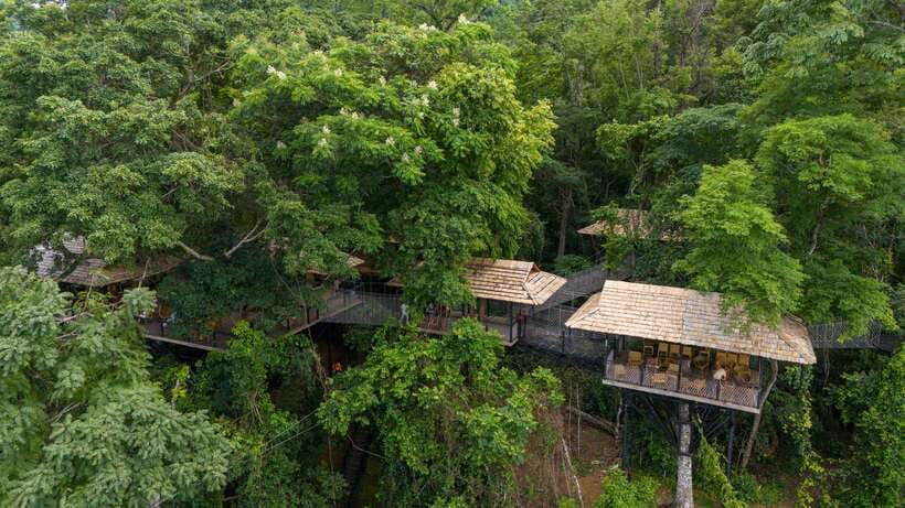 Kuang Si Waterfall, Tree Top Cafe, Ziplining - Key points at a glance