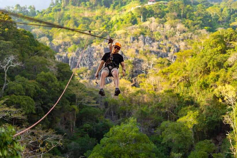 Kuang Si Waterfall, Tree Top Cafe, Ziplining - Is $115 good value?