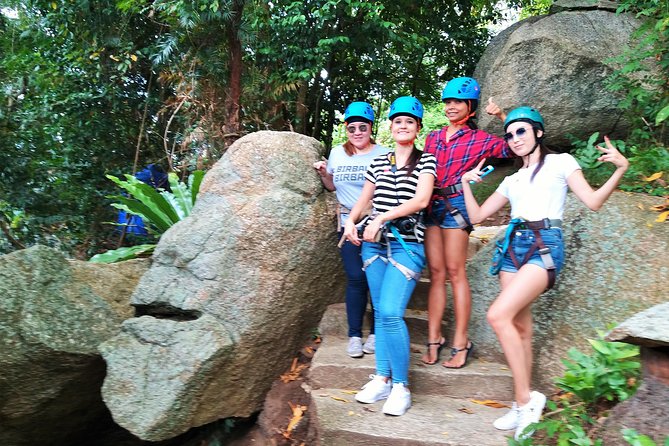 Lamai Viewpoint Zip lining with Cable Car and Panoramic View - Reaching the cable car after the 70-meter walk