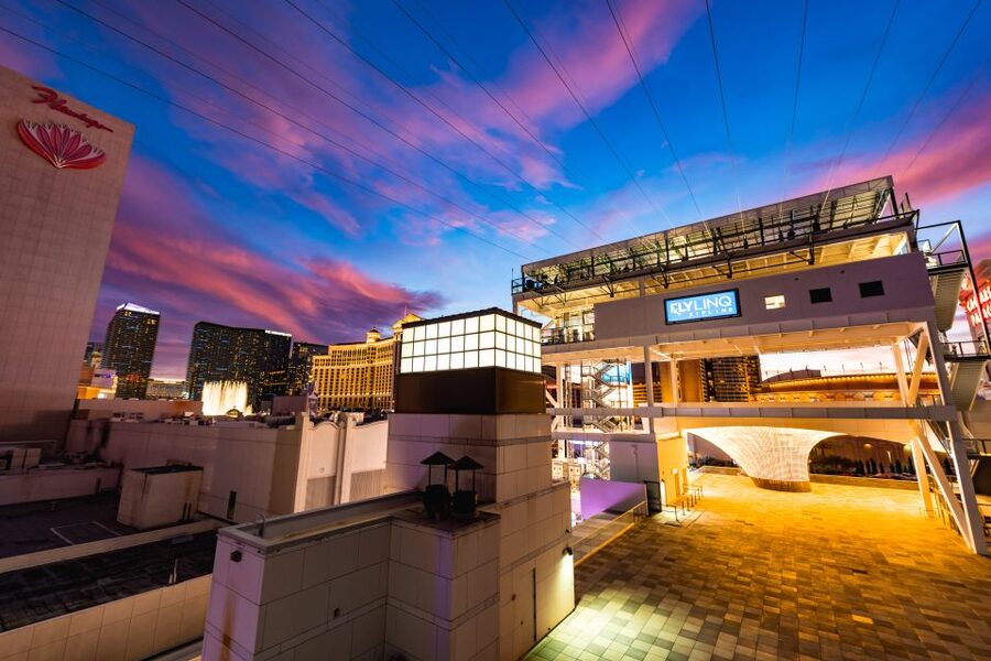 Las Vegas: FLY LINQ Zipline Ticket - Daytime and nighttime views