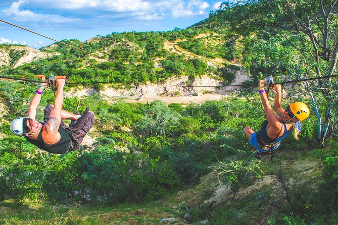 Los Cabos Costa Azul Zipline Eco-Adventure - Suspension bridge, Tarzan Swing, and the natural rock rappel