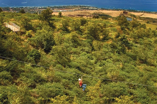 Maui 8 line Zipline Adventure: Soar above valleys & Island views - Starting near Kaanapali and heading uphill