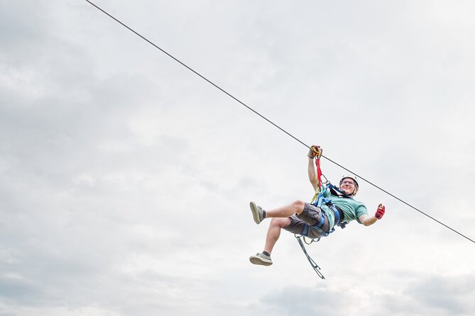 Minnesota's Premiere 7 Line Zipline Experience - The 65-foot bridge adds a different kind of nerve