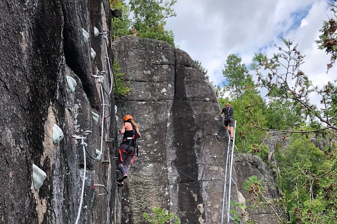 Mont-Catherine Ziplines and Via Ferrata - The 650-metre flight back down
