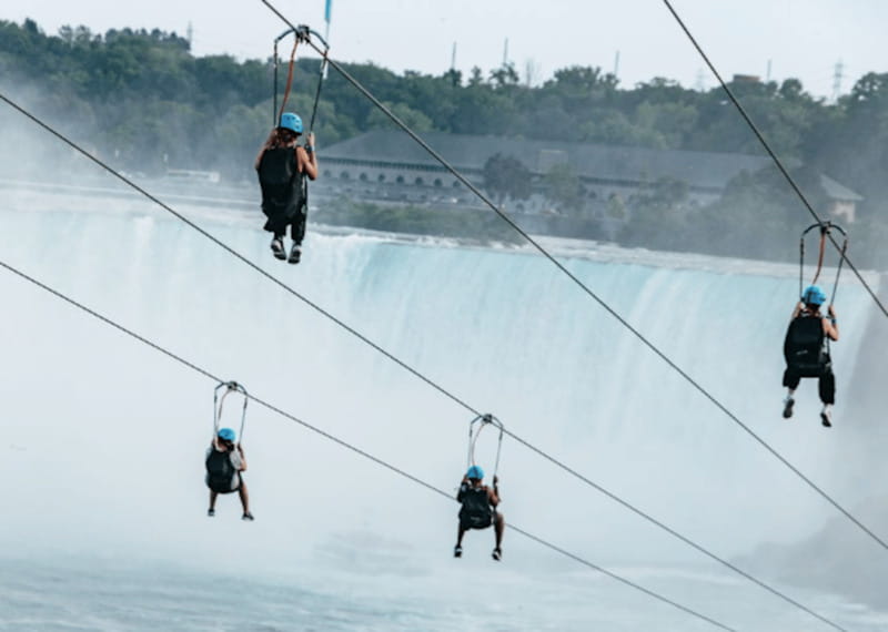 Niagara Falls, Canada: Early Bird Zip Line to The Falls - The 670-meter flight past the American Falls