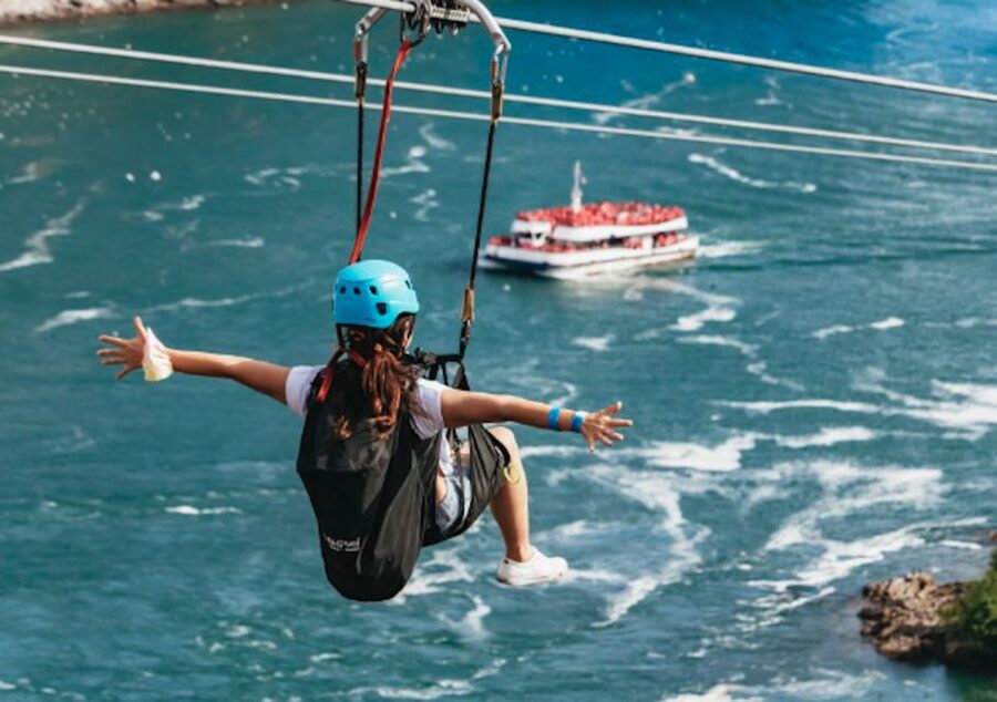 Niagara Falls, Canada: Early Bird Zip Line to The Falls - The Falls Observation Landing Deck