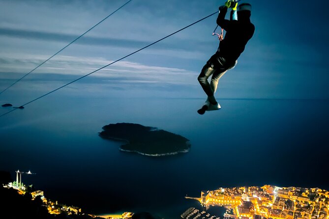 Night Zipline Experience in Dubrovnik - From Zagrebačka Street to Srđ hill