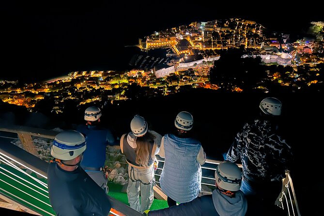 Night Zipline Experience in Dubrovnik - Two lines with Dubrovnik below