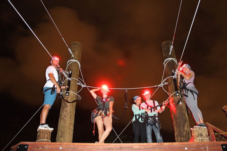 Oahu: Night Zipline Adventure (3 Lines) - Three ziplines, including racing runs