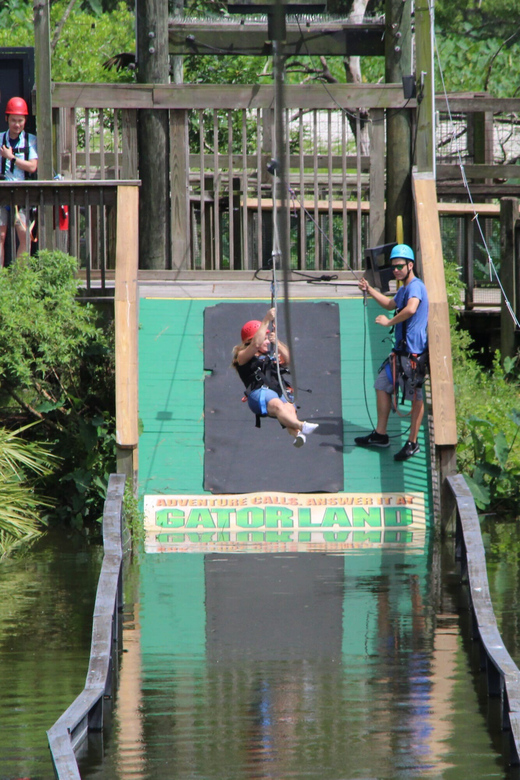 Orlando: Gatorland Zipline Adventure w/ Full-Day Park Access - The swinging bridge adds a balance test