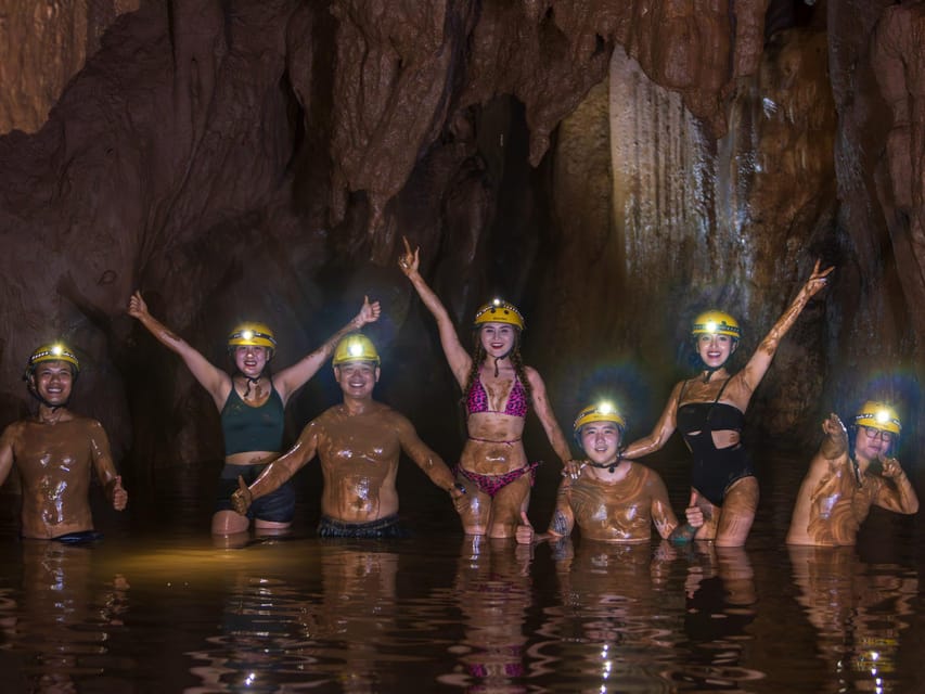 Phong Nha/Dong Hoi: Phong Nha Cave and Zipline in Dark Cave - Headlamps, Swimming, and the Unlit Cave