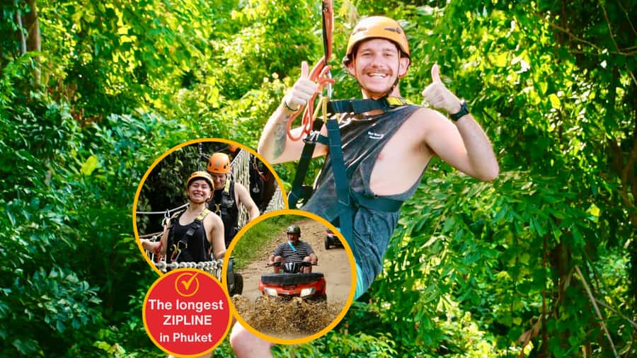 Phuket :ATV Quad Bike & Zipline Adventure Combo in Patong - Starting at Erawan Patong Seaview Zipline