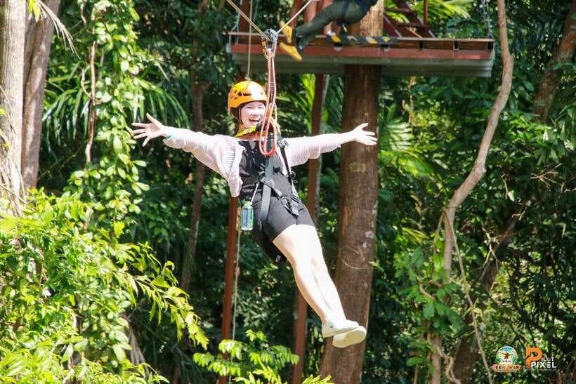 Phuket: Erawan Zipline Adventure with Ocean Views in Patong - From Patong streets to the first platform