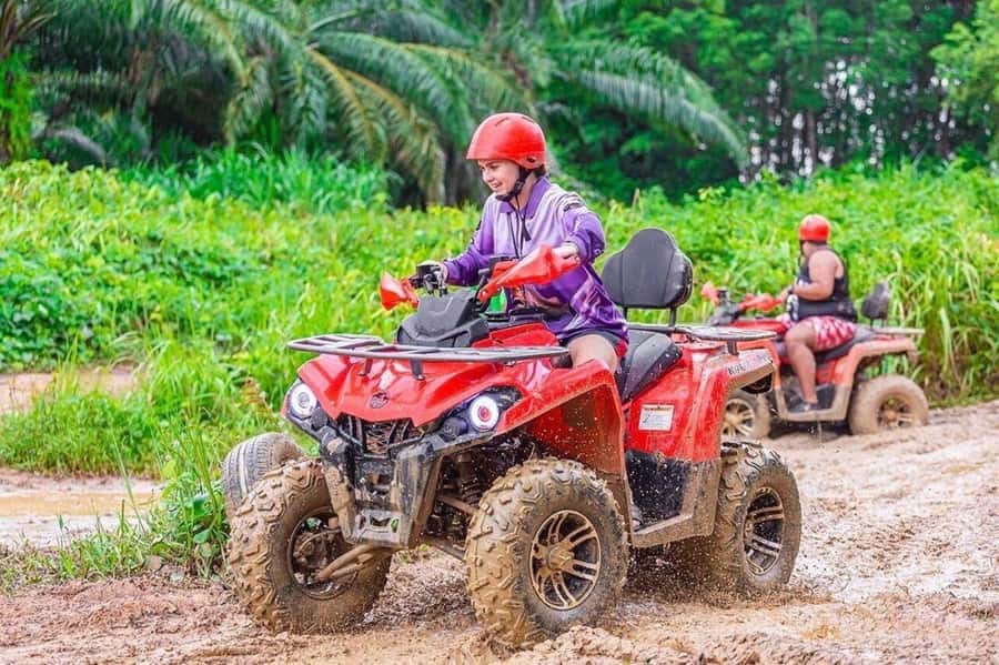 Phuket: Old Town + ATV 30Min Zipline 15Pform + Night Market - The 30-minute ATV ride brings the first rush