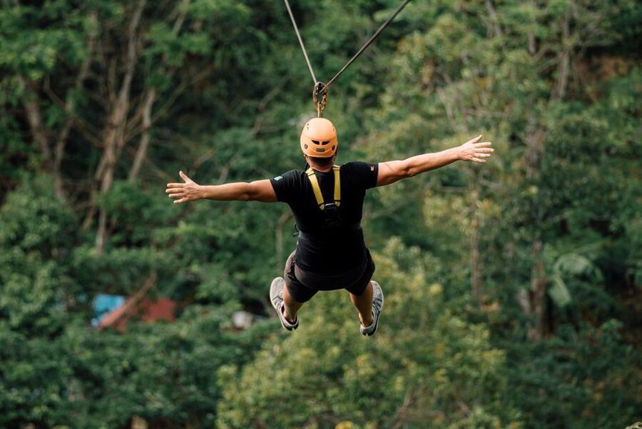 Phuket Paradise Adventure: Zipline, ATV Adventure - The zipline: a quick rush above the trees