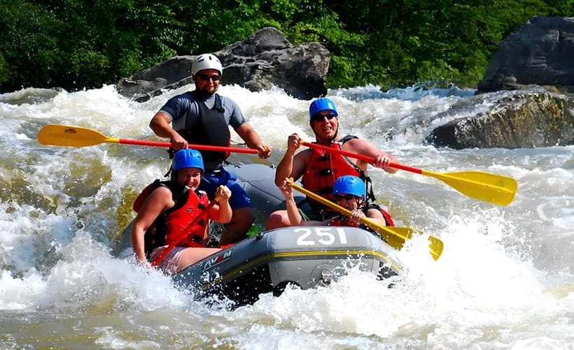 Phuket: Phang Nga Monkey Cave, Rafting & Zipline Day Tour - Jungle walking to a waterfall and a cool swim