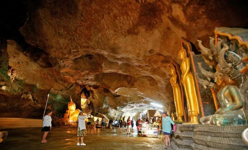 Phuket: Phang Nga Monkey Cave, Rafting & Zipline Day Tour - Entering Suwan Khuha Temple, the Monkey Cave