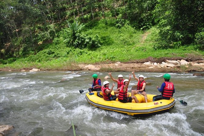 PHUKET-PHANG NGA: White Water Rafting 5 km-ATV-Zipline-LNH - Buddha Cave Temple and the monkey surprise