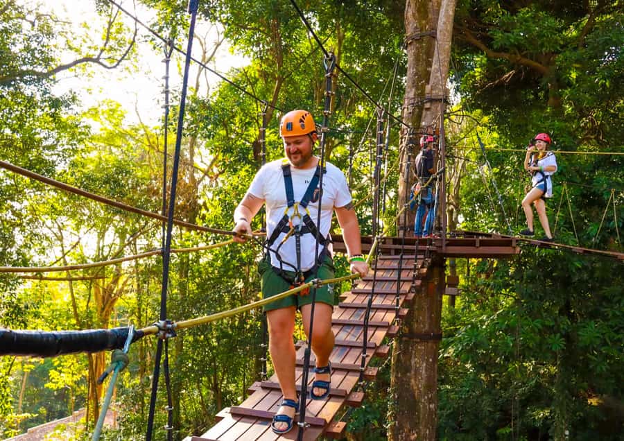 Phuket : Ride ATV Adventures ,Zipline & Viewpoint Panoramic - The ATV ride toward Wat Phra Yai