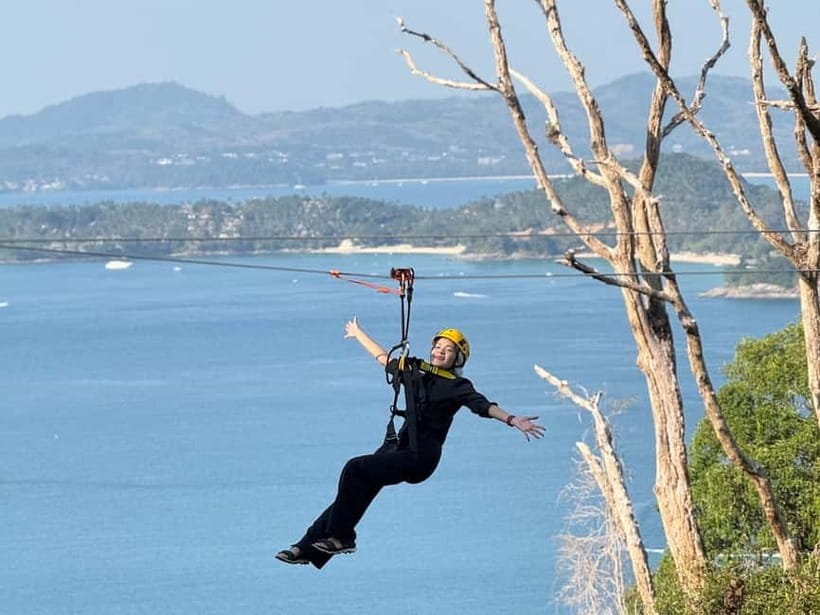 Phuket: Skyline Flying Zipline by the Sea Experience - Reaching the hills above Kamala and Patong