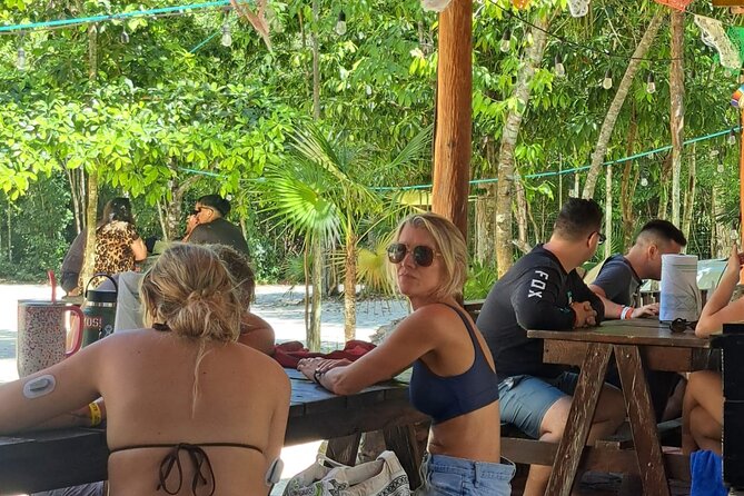Playa del Carmen Jungle Adventure ATV Zipline and Cenote - Cooling off in the artificial cenote