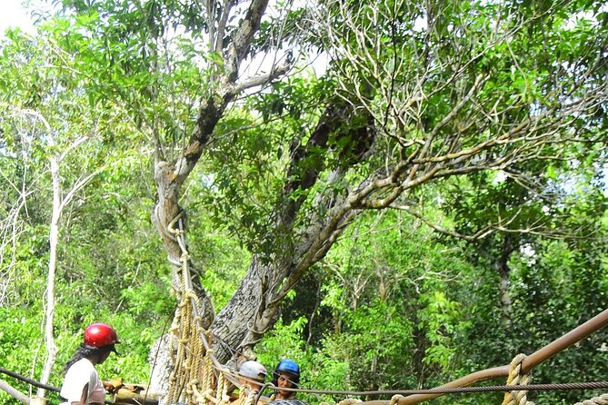 Playa del Carmen Maya Adrenaline Day ATV Zipline and Cenote - Ziplines above the trees