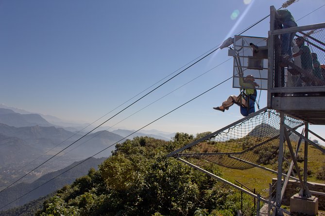 Pokhara Zipline Flying - The harness, launch, and fast drop