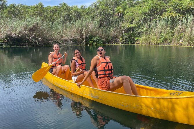 Private Tour Tankah 3 Zip Lines 3 Cenotes Canoe Snorkel Community - Canoeing and snorkeling slow the pace