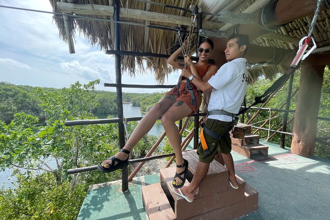 Private Tour Tankah 3 Zip Lines 3 Cenotes Canoe Snorkel Community - A homemade Mayan lunch adds real value