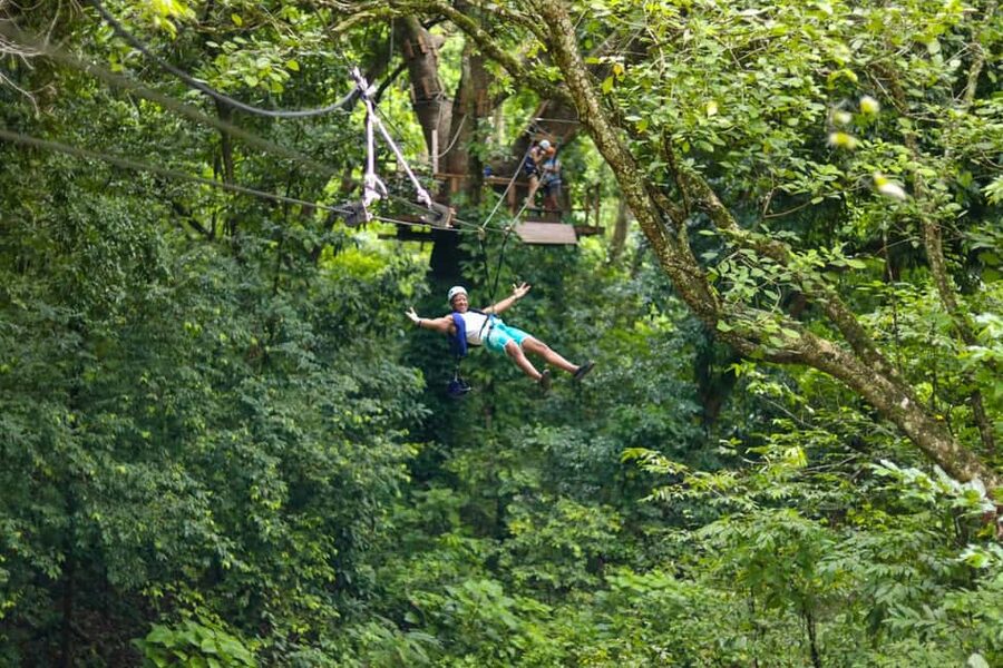 Puerto Plata/Amber Cove: Zipline and Waterfalls with Lunch - The 30-minute walk to the first zipline