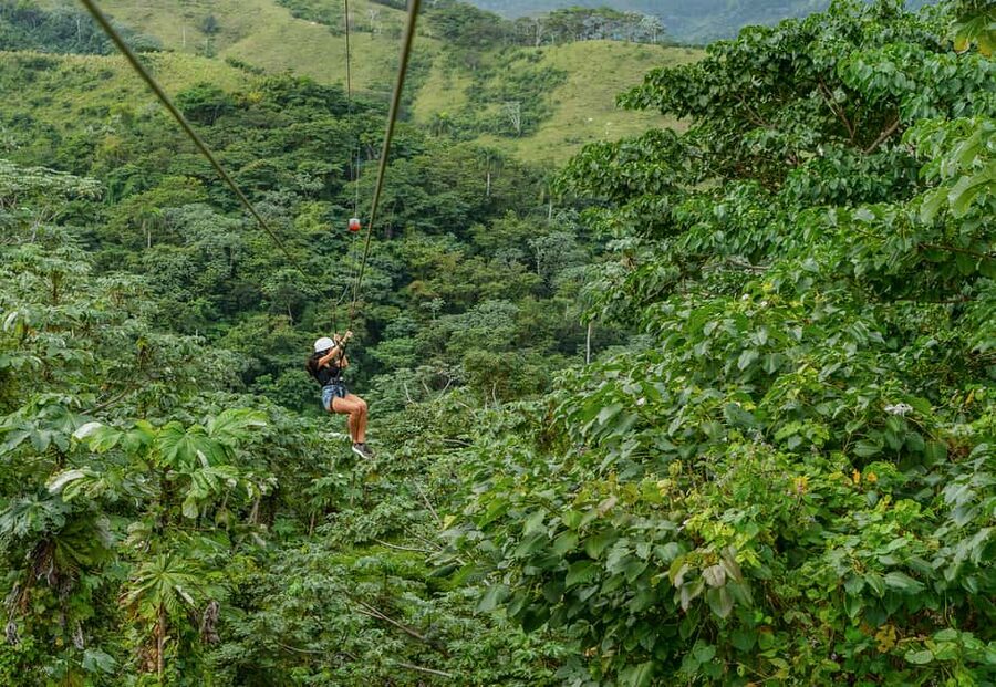 Punta Cana: Zipline, Chairlift, Buggy & Horse Ride Adventure - Zip lines over the tropical forest