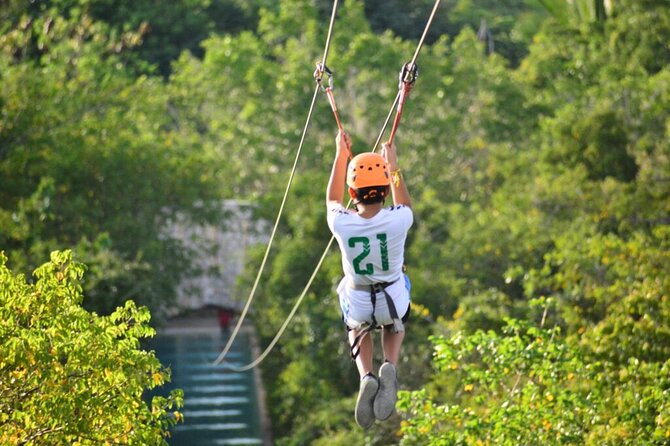 Punta Cana Ziplines, Hanging Bridge, and Waterfall Pool Adventure - Six zip lines, one wet finish