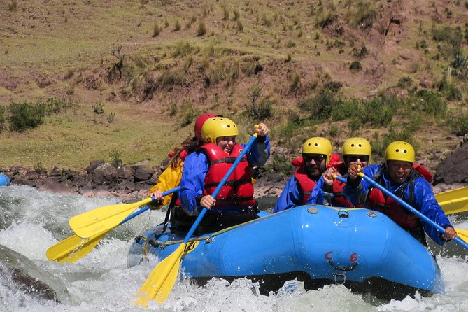 Rafting & Zip line Urubamba River 1 Day - Safety gear, cold water, and wetsuit fit