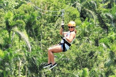 Rainforest Zipline, Luquillo Beach, and Natural Springs Day Trip