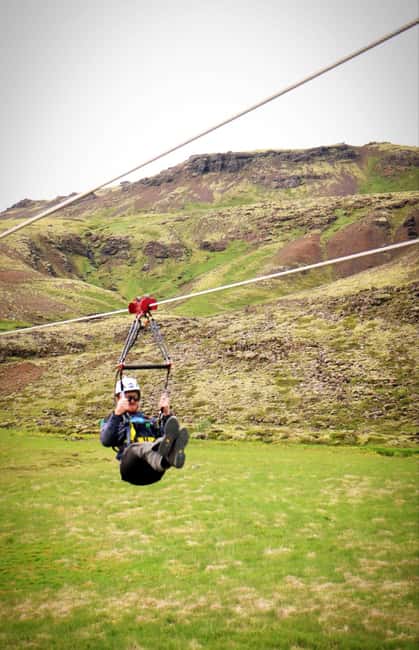 Reykjavik: Mega Zipline Adventure - Reaching the launch platform above Hveragerði