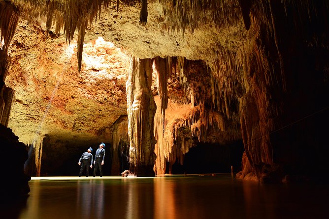 Rio Secreto Plus: Classic Tour, Bycicle, Rappel & Ziplines - Entering the underground river