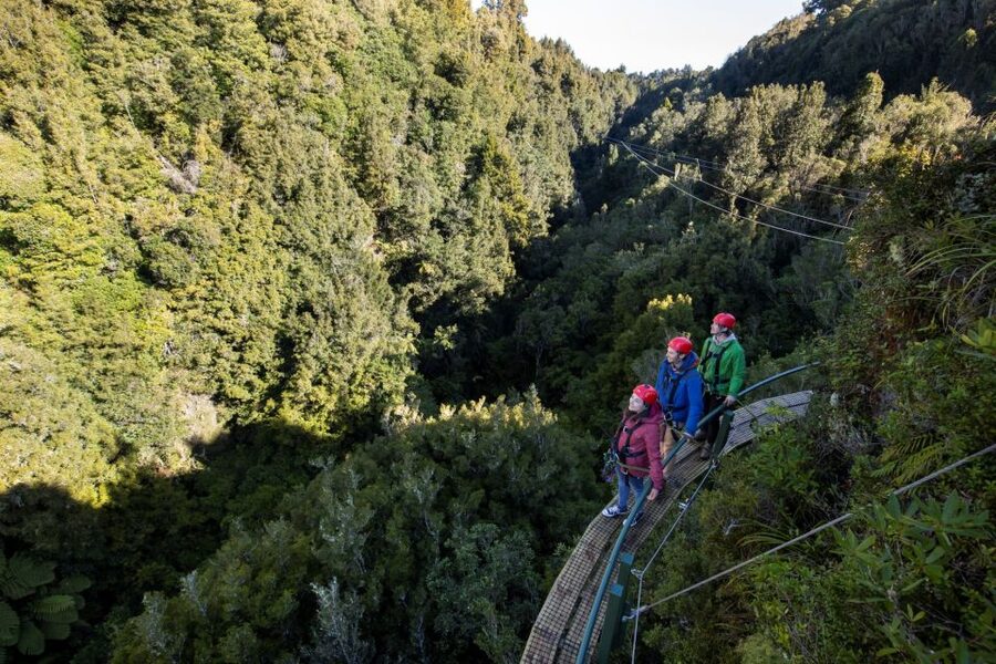 Rotorua: 6 Ziplines, 400m Tandem, Cliff Walk & Swing Bridges - The volcanic cliff walk and high bridges
