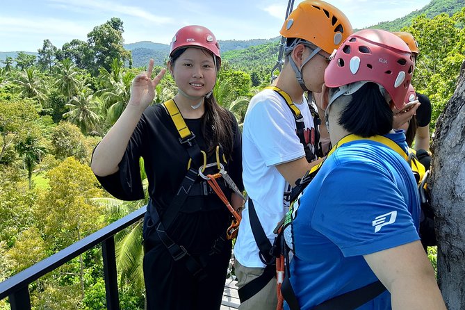 Samui Zipline Explore and Connect with Nature - Reaching the rainforest in Lipa Noi