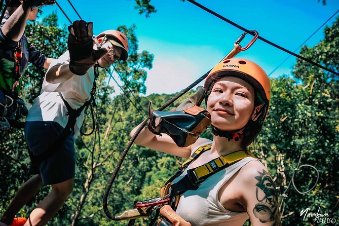 Samui Zipline FLY & Fun Tree Bridge Jungle Cafe & Waterfall - Flying over Samui’s rainforest