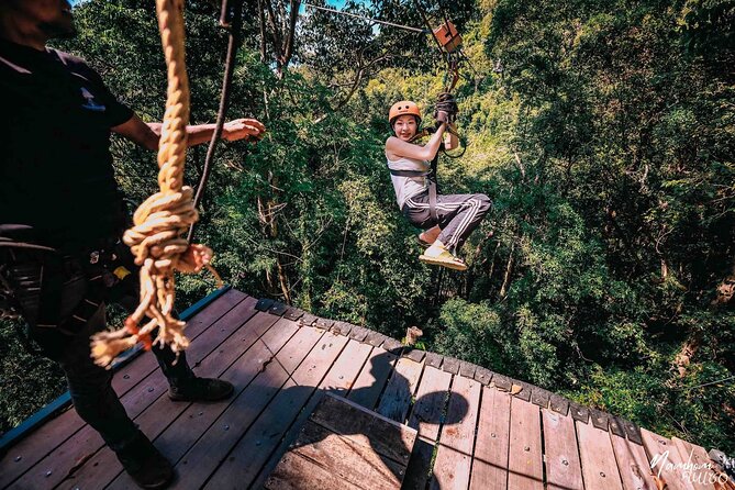 Samui Zipline FLY & Fun Tree Bridge Jungle Cafe & Waterfall - Reaching the Tree Bridge course