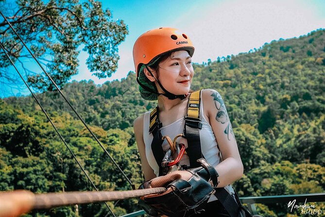 Samui Zipline FLY & Fun Tree Bridge Jungle Cafe & Waterfall - What the three-hour outing includes