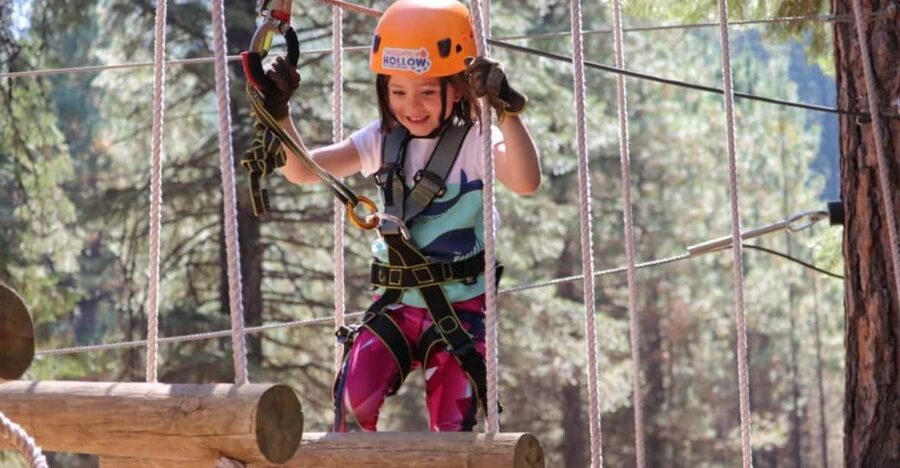 Sasquatch Hollow: Kids' Zipline Adventure - Four ziplines, with practice built in